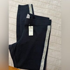 Express Black Leggings with Subtle Shimmer Side Detail